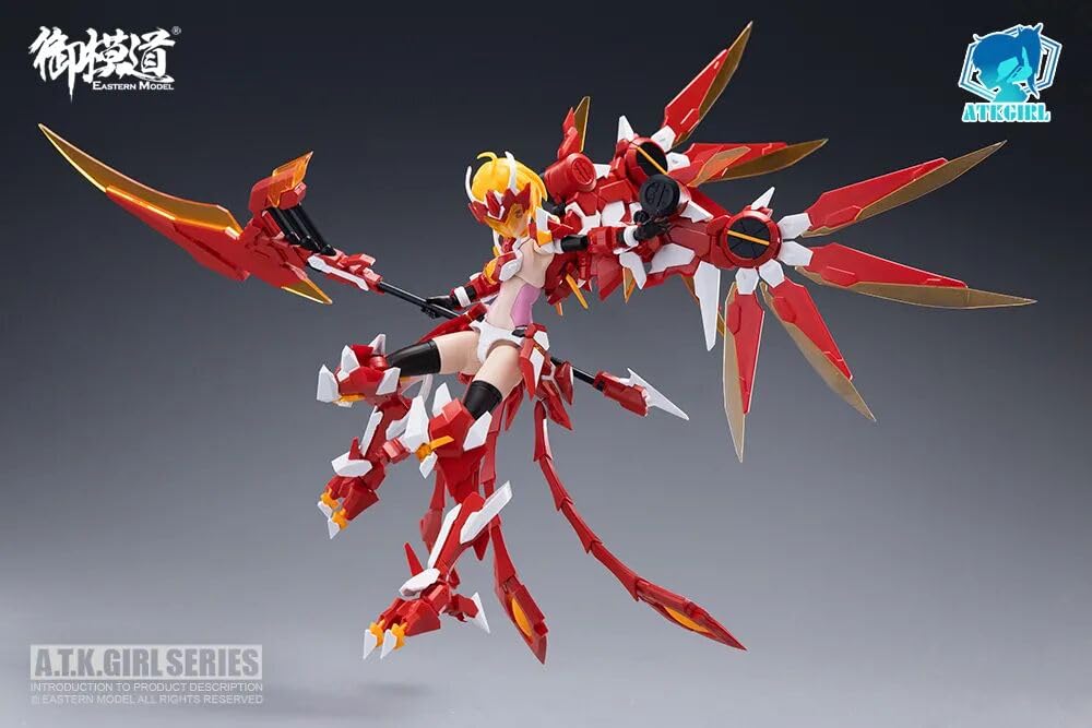 Model Wschodni ATK Girl Zhuque Vermilion Bird 1/12 160 mm plastikowy zestaw modeli, cztery chińskie boskie bestie seria Mecha Girl Action Figure Model montażowy
