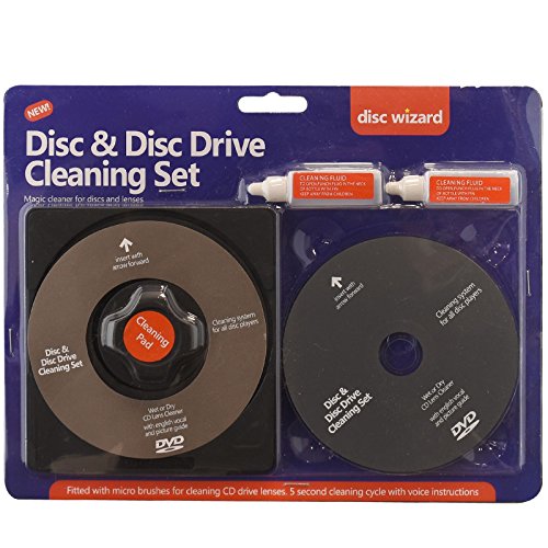 Kit limpiador de lentes láser 2 en 1 para reproductores de CD, DVD y Blu Ray y consolas PS3, Xbox One y Xbox 360