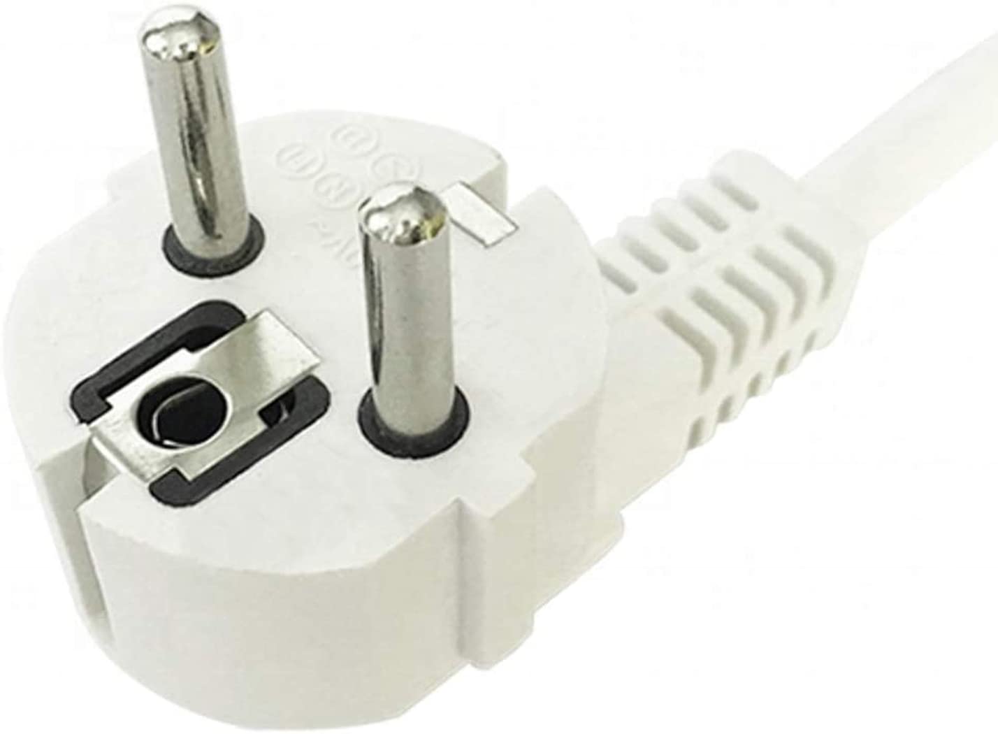 Alargador de cable de 10 m, color blanco, con protección de contacto y seguridad infantil, para interiores, 2 unidades