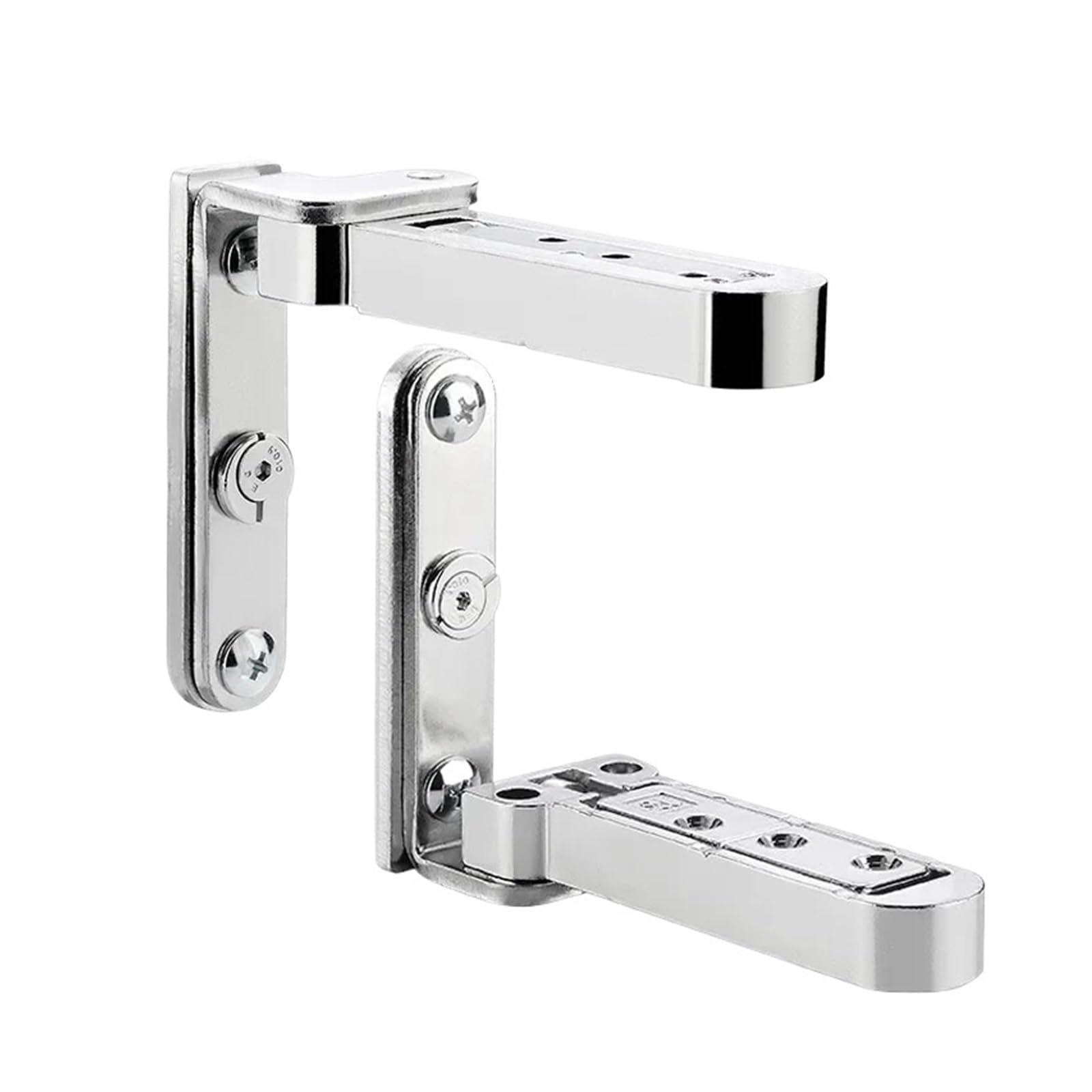 Niewidoczne Zawiasy Drzwiowe 3D Regulowany Obrotowy Zawias Ze Stopu Cynku Ukryty Świat Do Kuchni Sprzęt Meblowy Domu Solidna Konstrukcja Płynne Działanie(Silver)