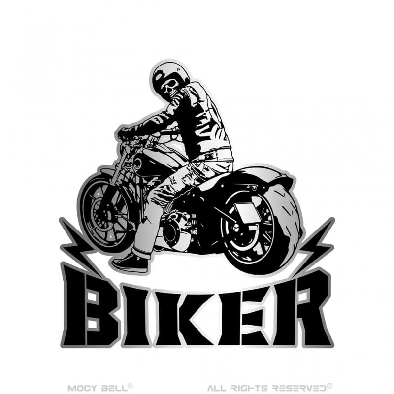 Clochette moto BIKER Guardian Gremlin Mocy Bell Acier inoxydable Argent