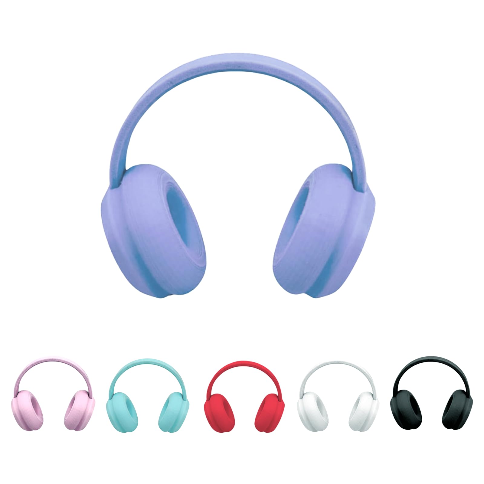 3D Printed Headphones Accessories for 17cm Doll(No Dolls)，for Dolls 3.94-6.69inch(10-17cm) in Size，Suitable for Daily Display, Great As a Gift(Light