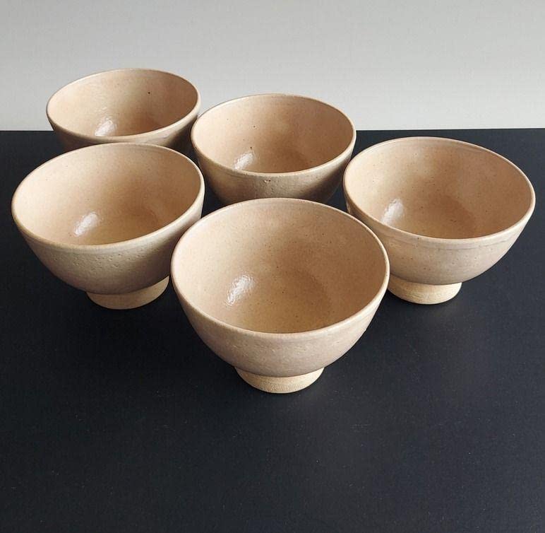 Amazon.co.jp: 21-247 赤膚焼 西松作 ぐい呑、向付5客 : ホーム＆キッチン