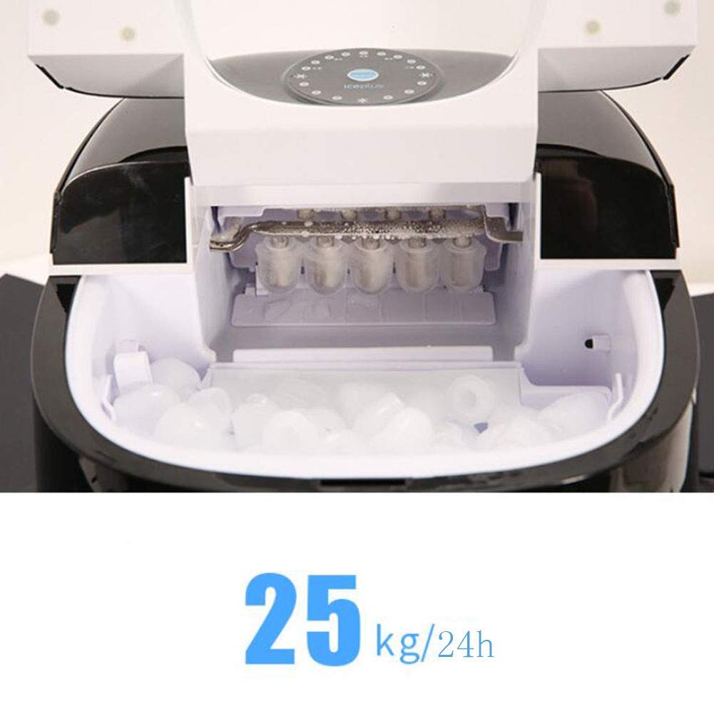 Macchina Per Il Ghiaccio Da Banco Kndko 26 Lbs/24h - Paletta Automatica, Rossa, Compatta