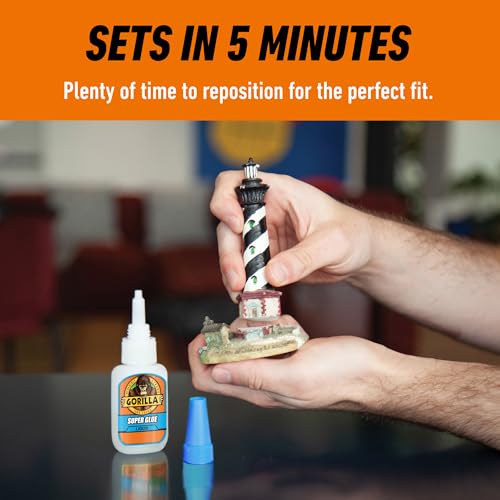 Gorilla Super Glue Value Size, Fast‑Setting Strong Bond, Impact‑Tough Formula Clear, 28 Grams (Pack of 2) - image 7