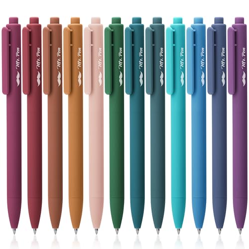 Image of Mr. Pen- Retractable Gel Pens, 12 Pack, Dark Vintage Ink, Fine Point 0.7mm