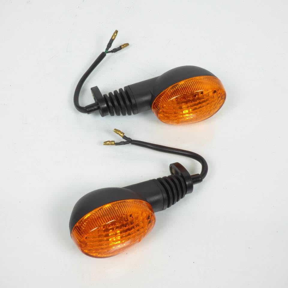 Clignotant 50 a boite-cyclo adaptable derbi 50 senda-gilera 50 smt-yahaha 50 tzr-mbk 50 xpower, 51 kansas avant ou arriere orange (homologue ce) (paire)