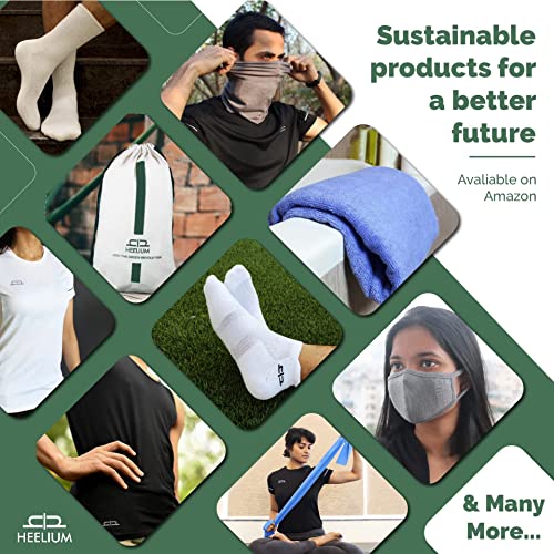 Image of HEELIUM Bamboo Ankle Socks for Men & Women | Ultra-Soft, Odour-Free, Thin & Breathable | 3X Softer than Cotton | Sizes - M (UK 4-8) & L (UK 9-13)