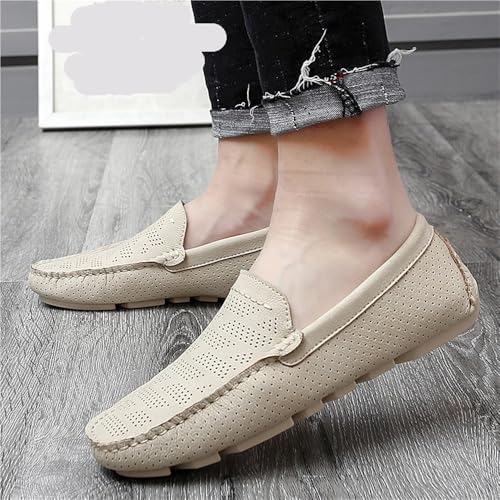 Mens Breathable Moccasin Loafers Slip On Lightweight Flexible Comfortable Prom Casual Walking Shoes4
