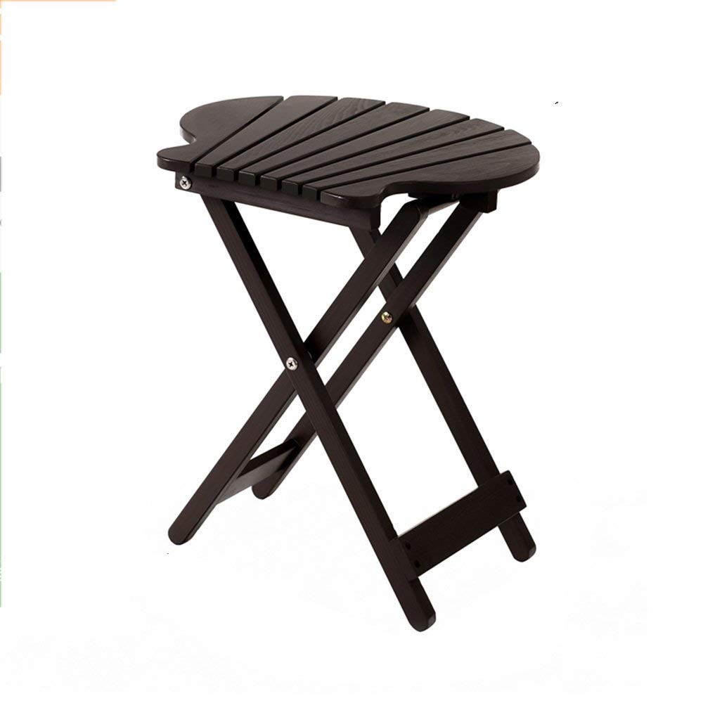 TYZXR Folding table adjustable Folding the table Simple balcony outdoor solid wood Portable desk Lazy small table coffee table Flower racks (4 colors optional) (43 * 40cm) Can be rotated (Color : D)