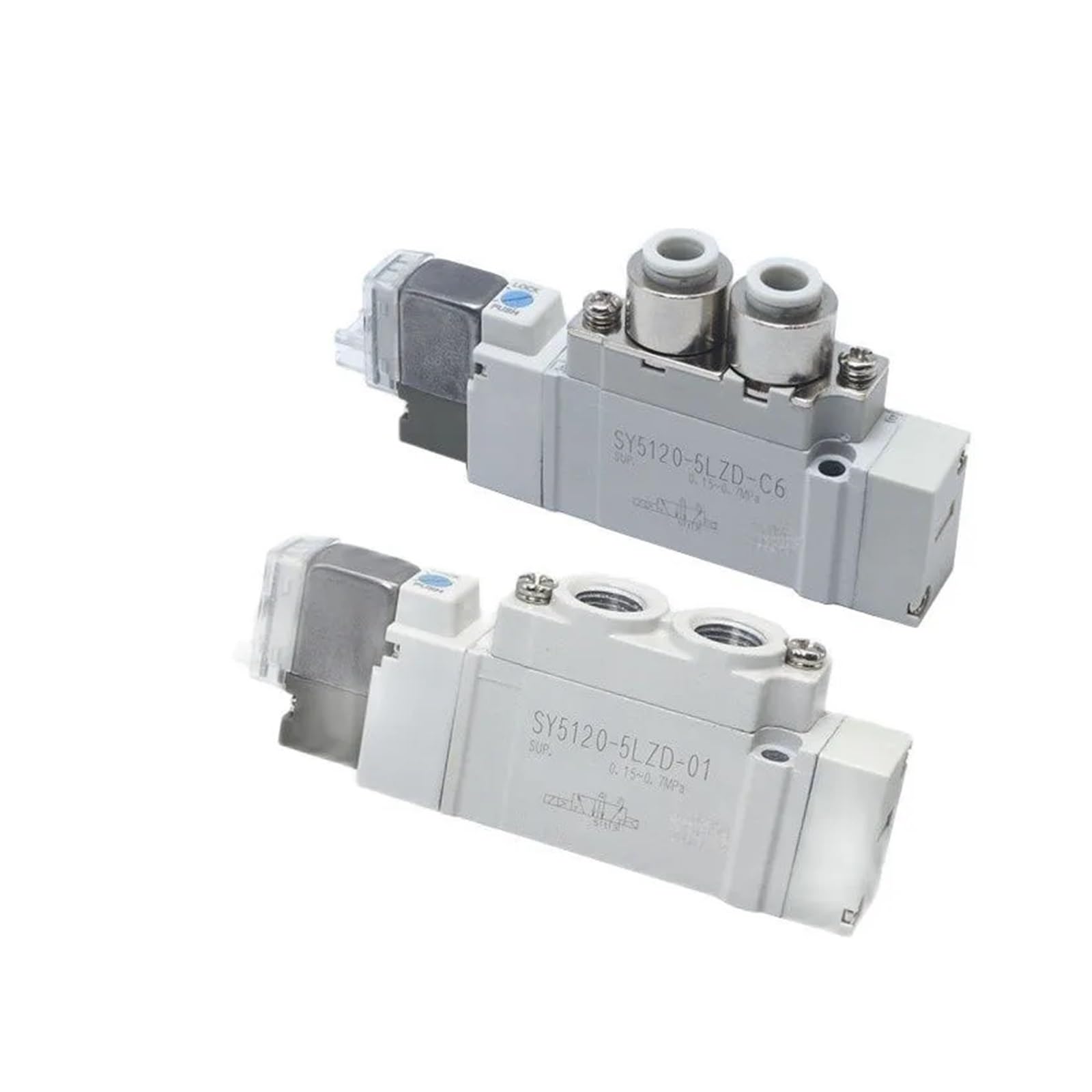 HEXEH Electroválvula neumática eléctrica SY5220 01 Electroválvula de 2 Posiciones Electroválvula electromagnética Doble(SY5220-4HD-01)