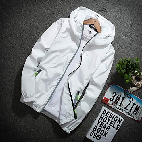 RTRDE Men's Lightweight Waterproof Rain Jacket Jacket With Hooded Hiking Coat Casual Windbreaker Jacket, M-7XL4