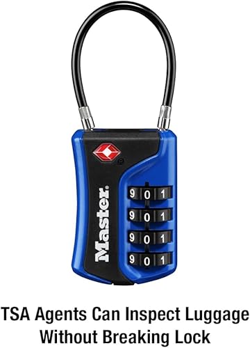 Miniatura 9 de Master Lock 4697D Establece tu propia combinación de cerradura de equipaje aprobada por la TSA 1 paquete los colores pueden variar