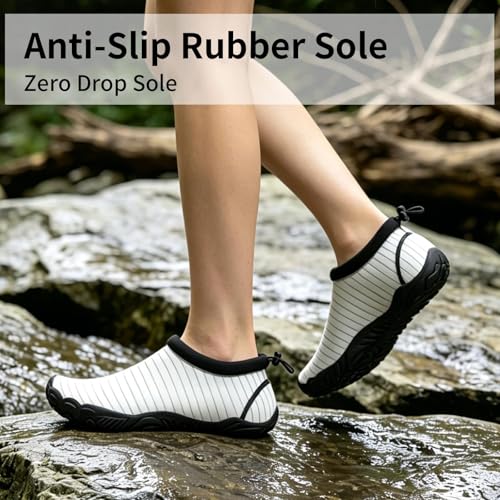 Image of Mishansha Water Shoes Women Wide Toe Quick Dry Aqua Shoes | Adult Swim Shoes Anti-slip Five Finger Barefoot Shoes For Beach Hiking Yoga Reefing Surfing River