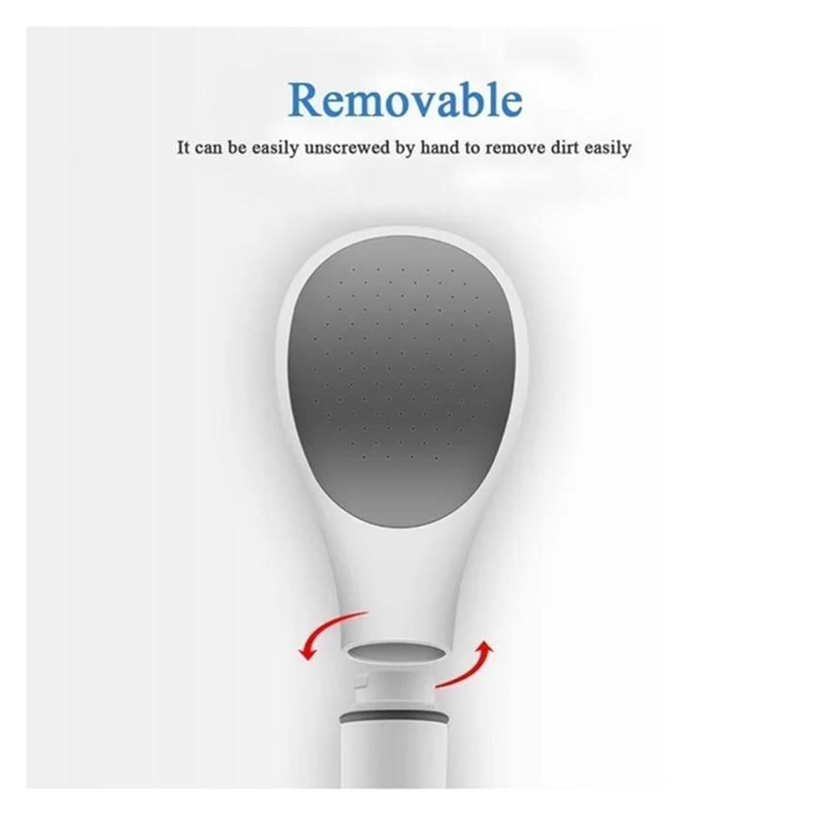 Soffione doccia a pioggia a pressione, soffione doccia bianco, ugello filtro per risparmio idrico, alta pressione, risparmio idrico(WHITE)