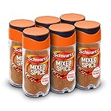 Schwartz Ground Mixed Spice 28 G | Jar | Pack of 6 | Expertly Blended | With Coriander, Caraway, Nutmeg, Cloves and Cinnamon | Perfect for Hot Buns, Pies, Fruit Crumbles, Savoury Dishes
