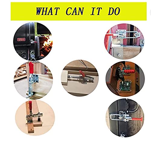 Image of Toggle Clamp Latch Anti-slip 12 Pack Hand Tool Quick Release Heavy Duty Toggle Clamp Tool for Wood Working (301AM-12 PCS)
