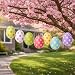 Easter Yard Decorations - FLAT Hanging 4.5" X 3.5" Easter Eggs