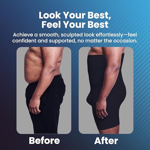 QORE LOGIQ Tummy Control Shapewear Compression Shorts - Waist Compression for Men, High Waist Mens Tummy Shaper Underwear2