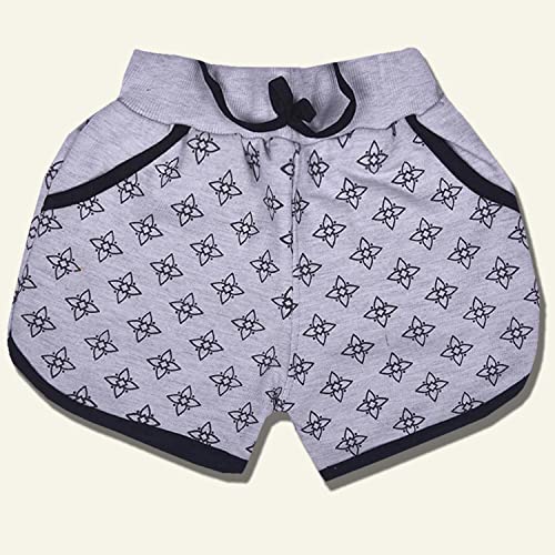 Image of BENAVJI Girl's Regular Fit Printed Cotton Shorts Pack of 3