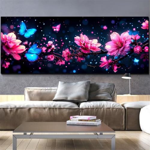 Diamond painting adulte grand format papillon 60x180cm L484