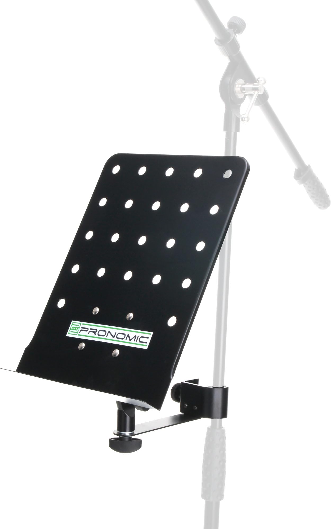 Pronomic NH-100 Porte-partitions pour micros (porte-partitions à clipser, support de partitions pour micro, porte-concept) noir