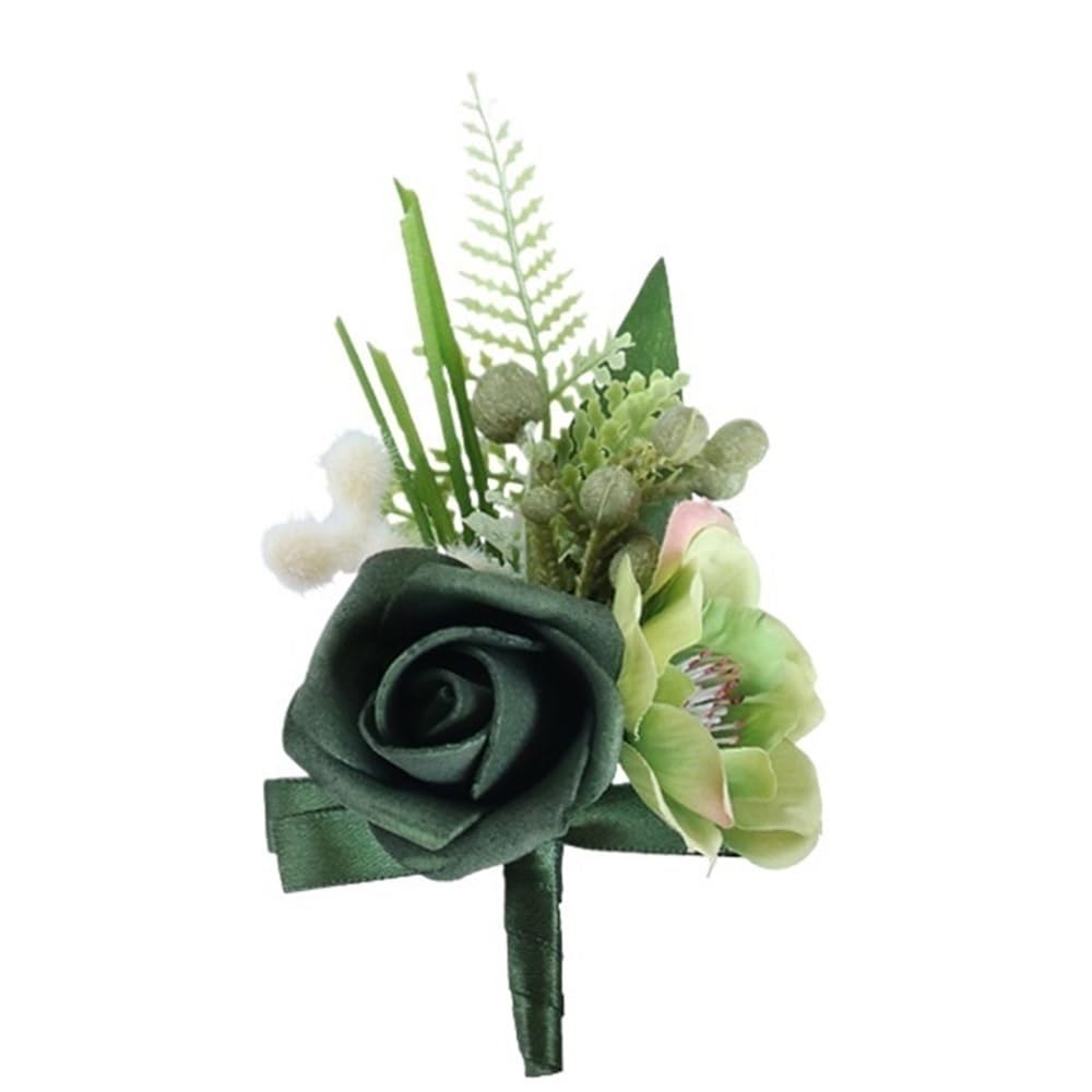 HUFFA Groom and Bride Corsage - Elegant Outdoor Wedding Wrist Flower for Special Occasions(Corsage)