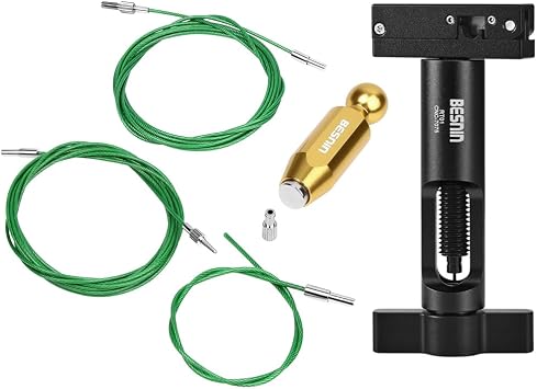 BESNIN Bike Cable Routing Tool Internal Cable Routing Kit Bike Frame Cable Guide for DI2 Tube/Inner Cable/Brake Tube Cable Routing Kit Gold
