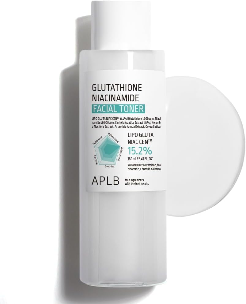Glutathione Niacinamide Facial Toner | LIPO GLUTA NIAC CEN™ 15.2% 5.41 FL.OZ/Korean Skincare, Replenishing Moisture, Revitalize for Gentle and Improve Skin Texture Through Niacinamide