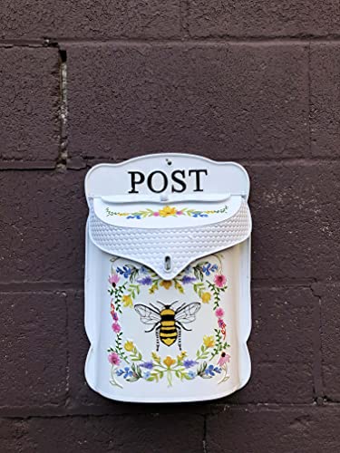 First Of A Kind Wall Mount Mailbox - 15.5" Vintage & Distressed Style Post Box, Farmhouse Mail Box For Outside - Unique Metal Wall Decor - Safe & Decorative #TOP6