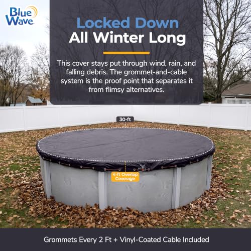 Blue Wave Arctic Armor 30ft Navy Pool Cover for Winter Protection - Image 2