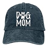 Unisex Dog Mom Vintage Jeans Adjustable Baseball Cap Cotton Denim Dad Hat Navy