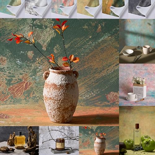 Fondo de fotografía Retro de 78,9 x 53,3 cm, sin Costuras, Plano, Accesorios para Alimentos, Joyas, cosméticos, Reutilizables