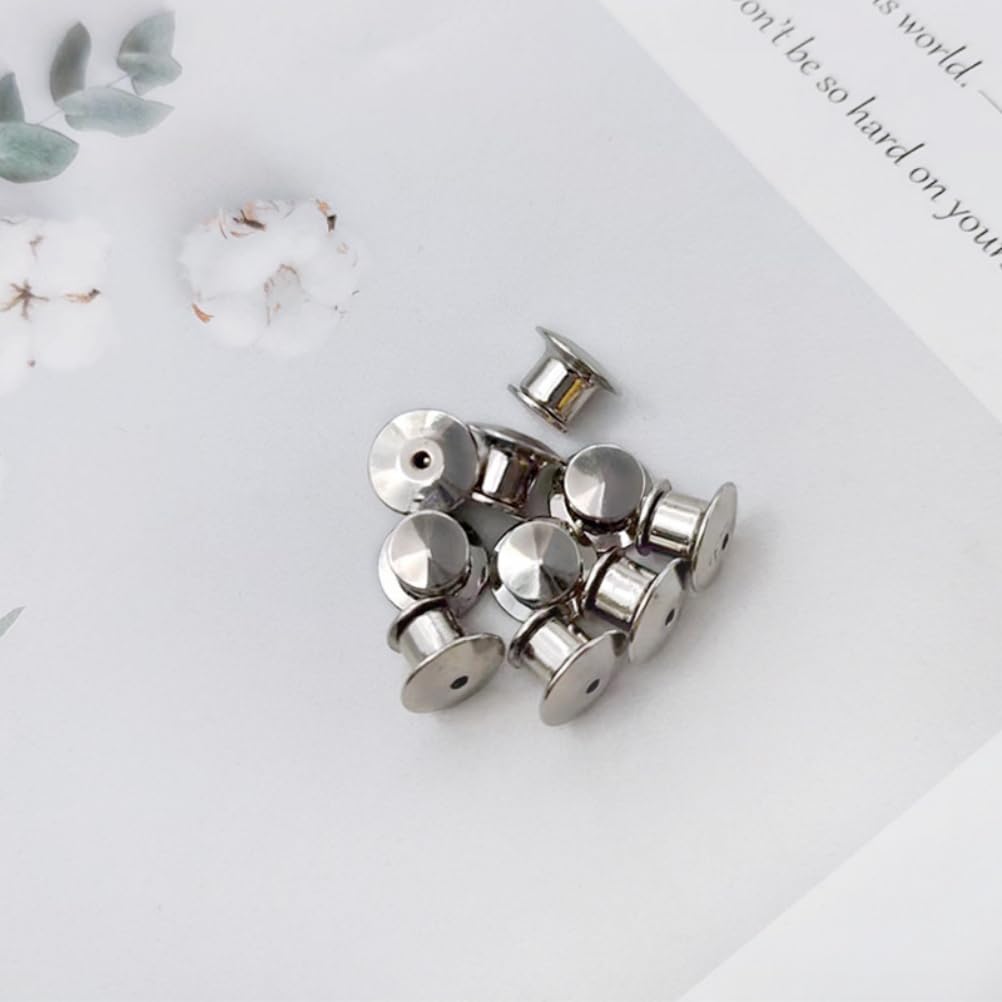 30 Perni Di Bloccaggio Metallici Argento - Per Spille, Badge, Gioielli E DIY