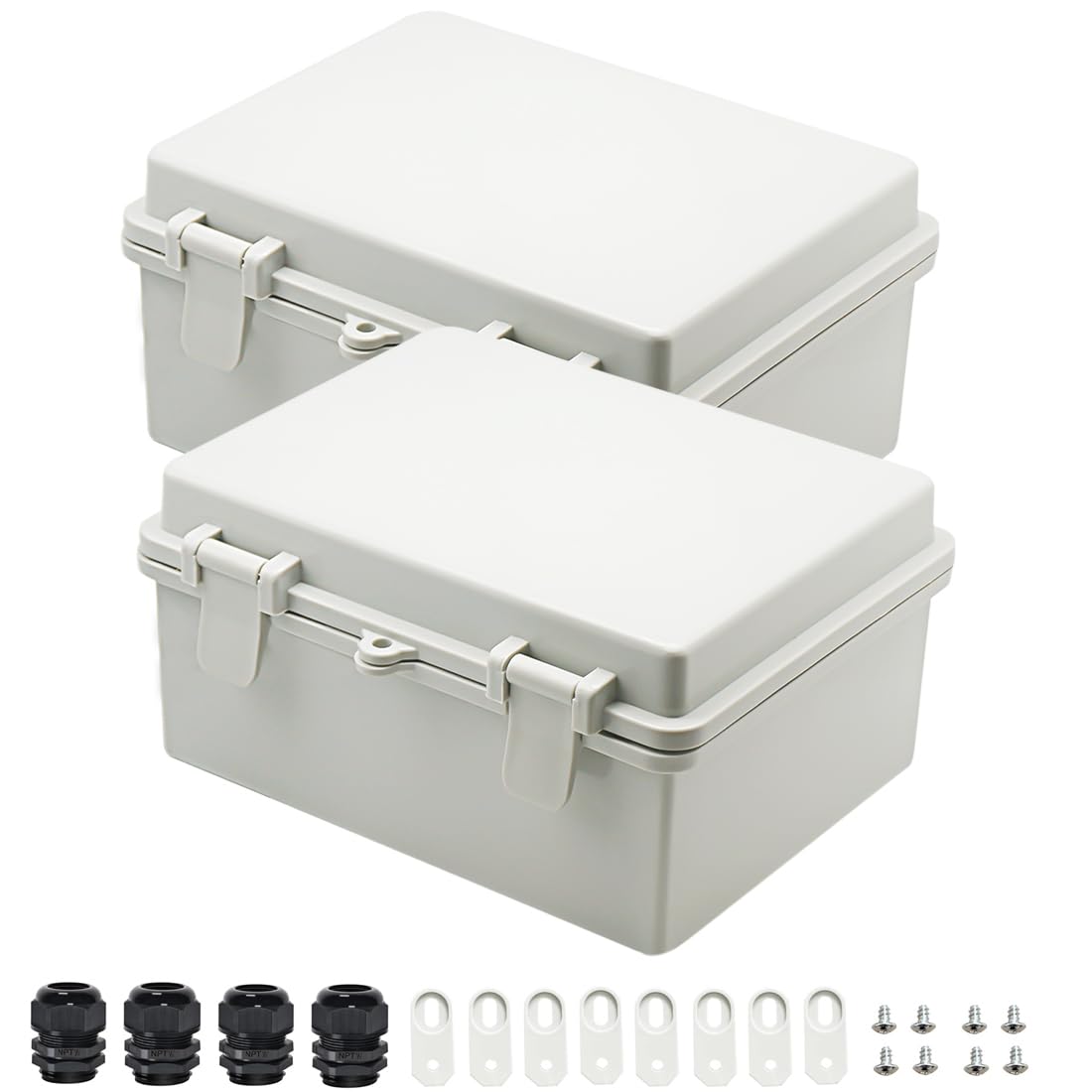 Zulkit IP65 Waterproof ABS Plastic Electrical Box - Hinged Shell, 2 Cable Glands, 5.9 x 3.9 x 2.8 inch — Amazon image 11