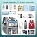 PACKISM Clear Backpack for School Work - 17 inch Heavy Duty Clear Bookbag with Reinforced Bottom, Transparent PVC See Through Security Backpacks for Students with 3 Front Pockets,Grey (Age 12+)