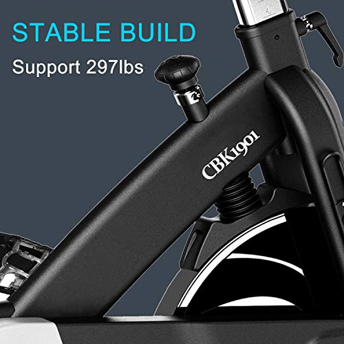 ECHANFIT Magnetic Belt Drive Exercise Bike Stationary Indoor Cycling Bike With Infinite Resistance Levels Multiple Hand Grip Positions Tablet Holder And 30 LBS Quiet Flywheel For Home Workout - Home Fitness Guru ECHANFIT Magnetic Belt Drive Exercise Bike Stationary Indoor Cycling Bike With Infinite Resistance Levels Multiple Hand Grip Positions Tablet Holder And 30 LBS Quiet Flywheel For Home Workout - Image 6