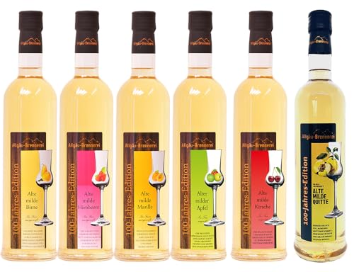 Allgäu-Brennerei:'Alte Milde'-Spirituosen - die komplette Serie (6 x 0,5 l)