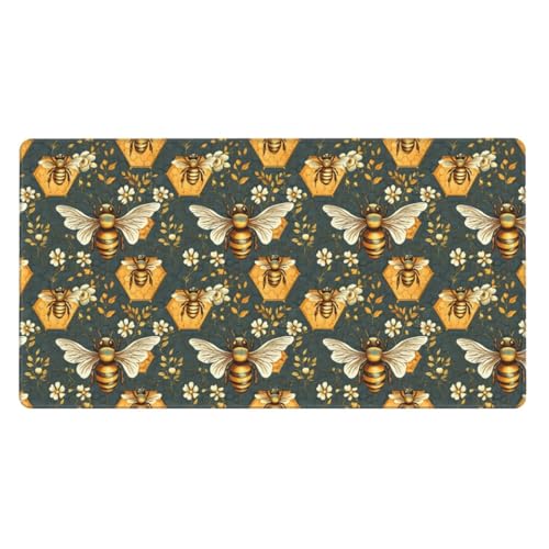 Grand tapis de souris de jeu a bords cousus anti-effilochage et base en caoutchouc stable