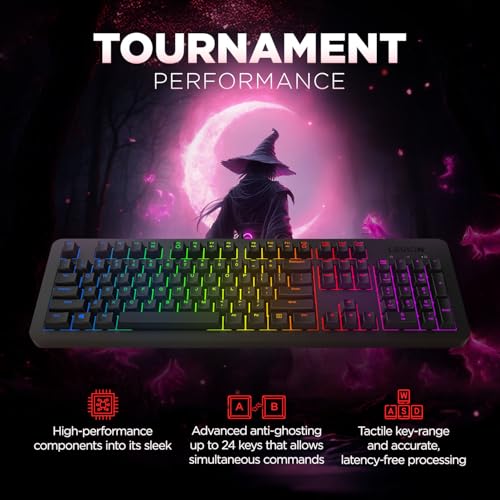 Lenovo Legion K 300 RGB Gaming Keyboard, 16.8 Million Colors, 5 Zone Programmable RGB | Anti Ghosting | Upto 20 Million Keypresses | Customizable | USB 2.0 Interface |3 Year Warranty | Black Lenovo Legion K 300 RGB Gaming Keyboard, 16.8 Million Colors, 5 Zone Programmable RGB | Anti Ghosting | Upto 20 Million Keypresses | Customizable | USB 2.0 Interface |3 Year Warranty | Black