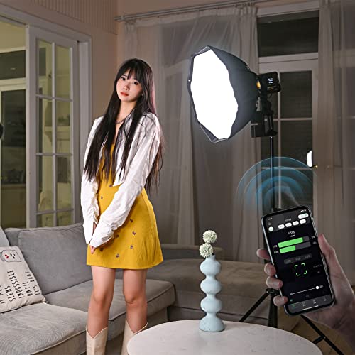 Image of Yongnuo YNLUX100 Pro Handheld Continuous Output Lighting, 120W COB LED Video Light with Bowens Mount, 2700-6500K Bi-Color CRI95+ Wireless Remote, for Portrait Wedding Outdoor Shooting YouTube Videos