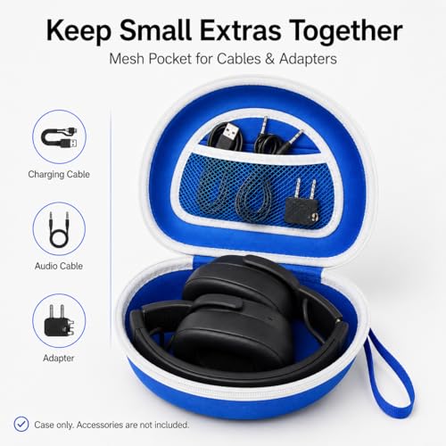 Image of Headphone Case for Skullcandy Crusher /Hesh /Evo, for JLab JBuds Lux ANC | for TOZO HT3 /HT2 Wireless Over-Ear Bluetooth Earphones, Travel Carrying, Daily Commute /Gym /Outdoor Use, Hard Box Only