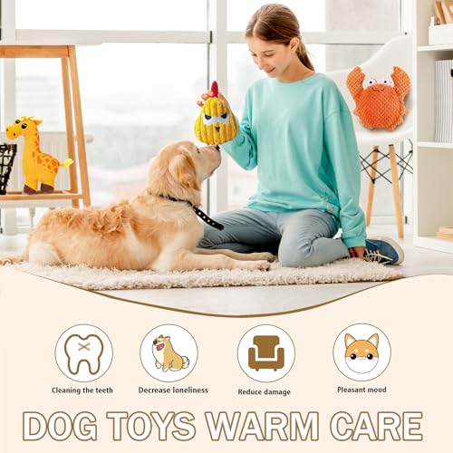 3 juguetes de peluche para perro, divertido y duradero miniatura 3