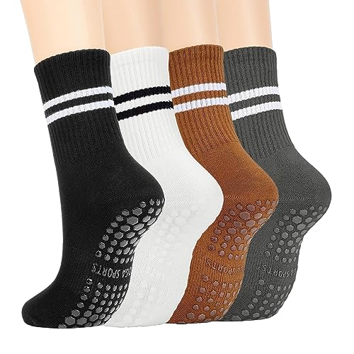 Alternova Yoga Socks with Grips for Women, Non Slip Grip Socks for Yoga, Pilates, Barre, Dance