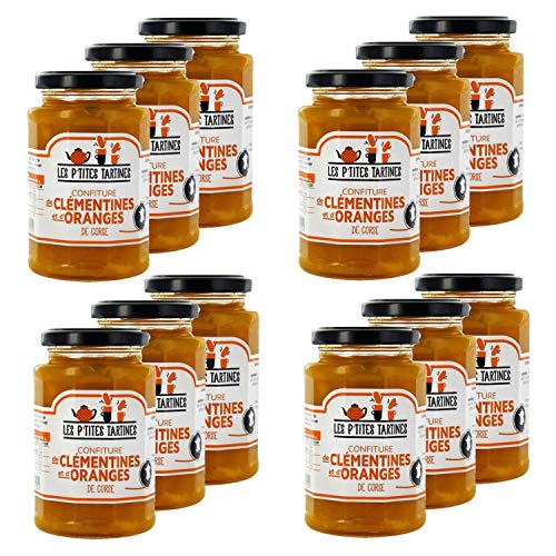 Lote de 12 mermelada de naranjas de Córcega y clementina – Les P'tites Tartines – Tartines – Tarta 315 g