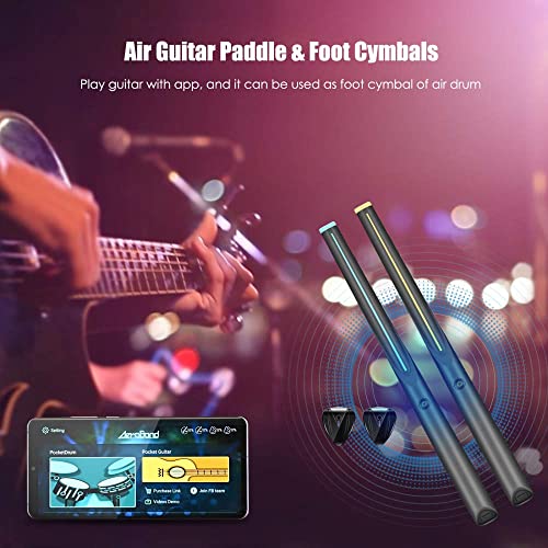 TTLIFE Elektronisches Schlagzeug Digitaler Lufttrommeltrainer Bluetooth Drumstick Wireless Pocket Drum Luft elektrische Trommel Geeignet für spielende Kinder und Erwachsene (mit 2 Gitarrenpicks) - Image 7
