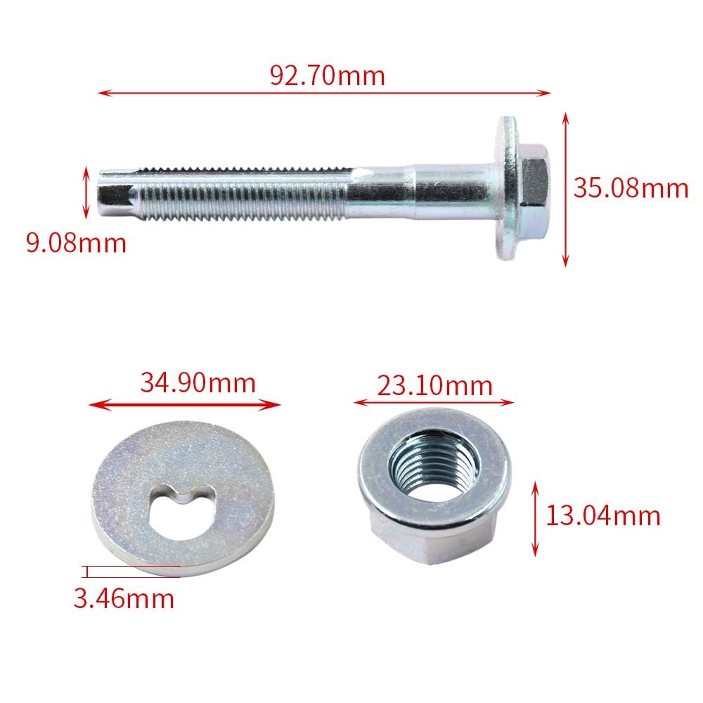 Juego de Tornillo excéntrico eje trasero WHT000227 Juego de montaje brazo de suspensión del eje trasero Compatible con VW Audi WHT000232 N10106402