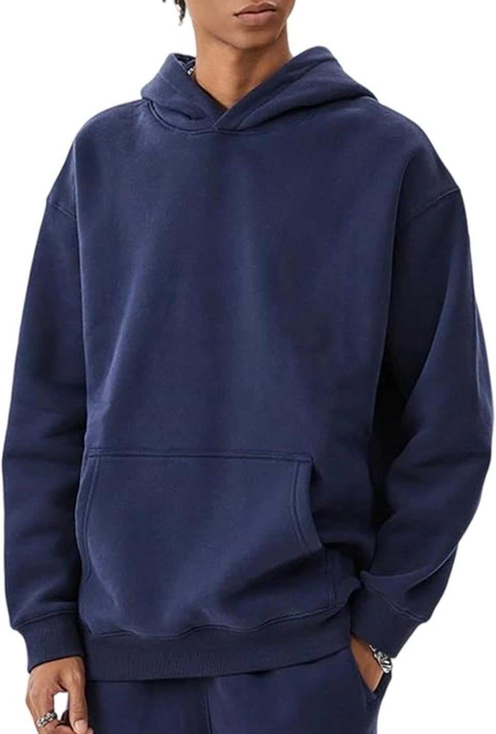 PAODIKUAI Men Hoodie Sweatshirt Loose Fit Fashion Pullover Hoodie Casual Long Sleeve Hooded Sweatshirt with Pocket