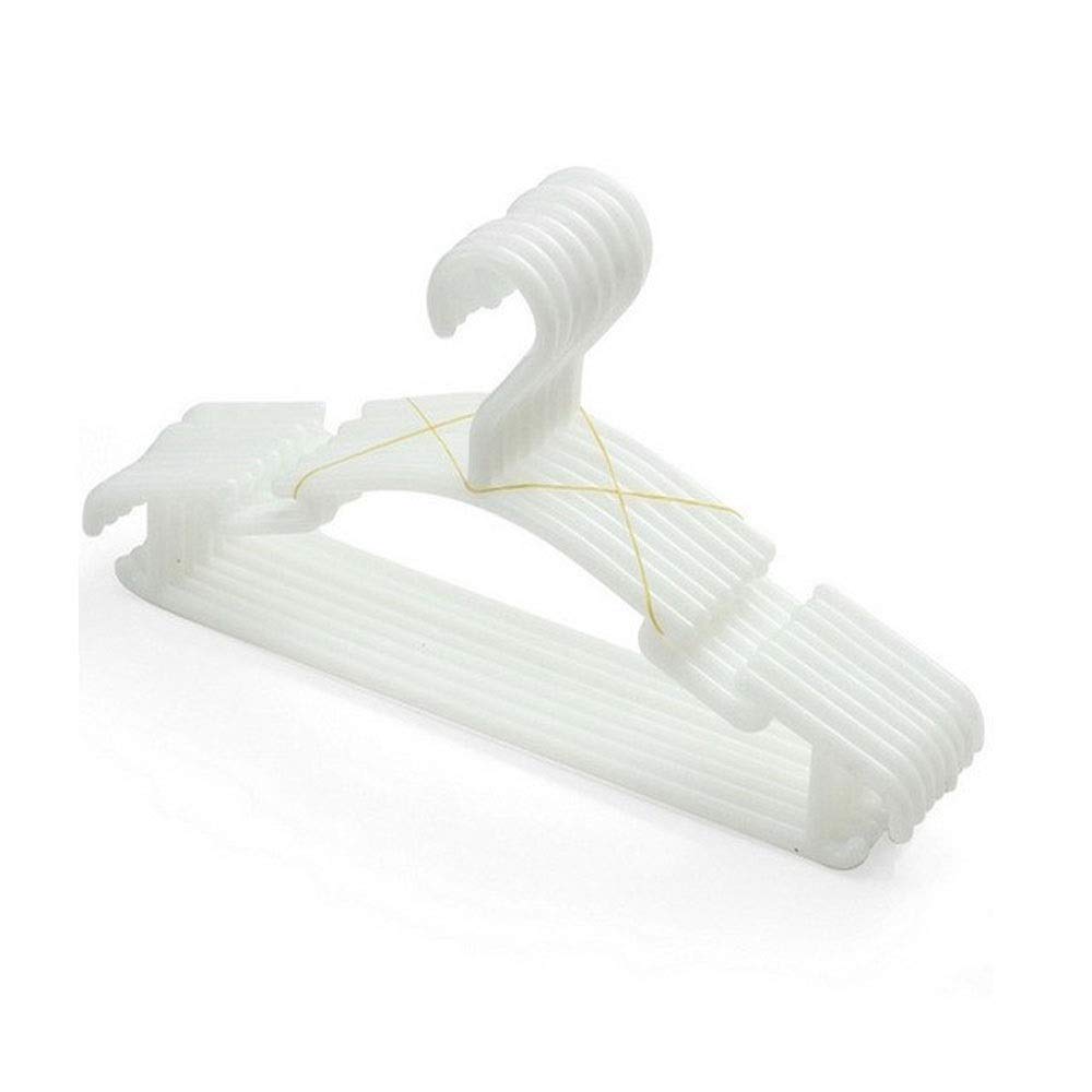 JINGYAN Standard Hangers 10pc Portable Clothes Hanger Coat Plastic Hangers Hook Household(6)