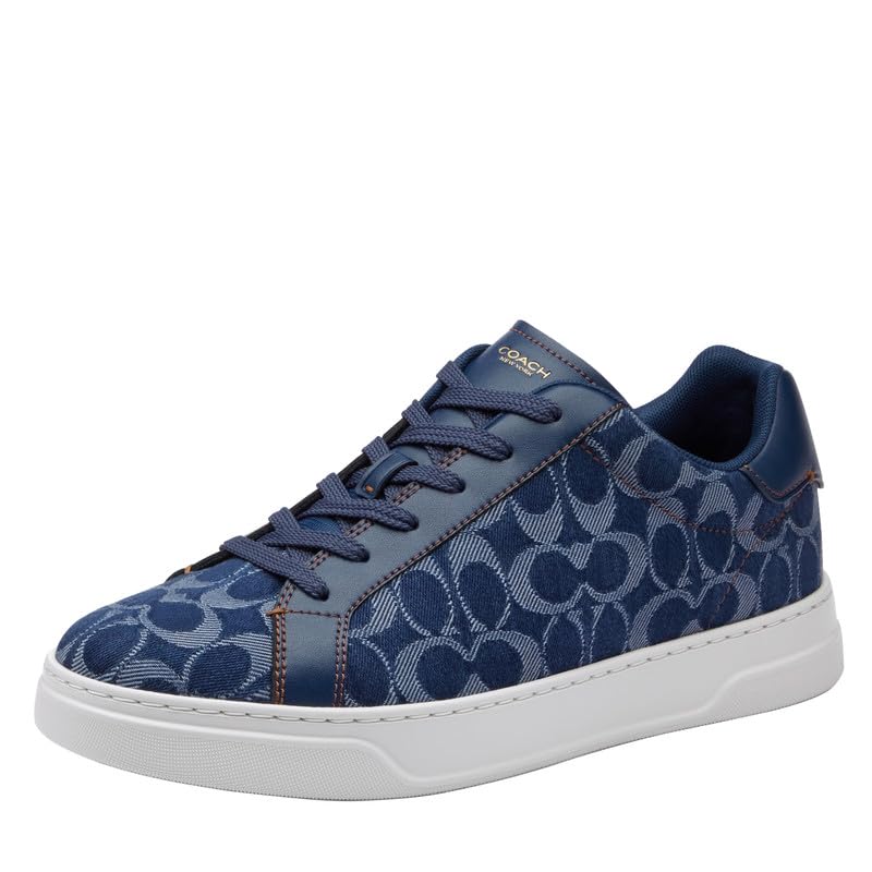Coach Men's High Line Sneaker in Signature Denim - Main Image